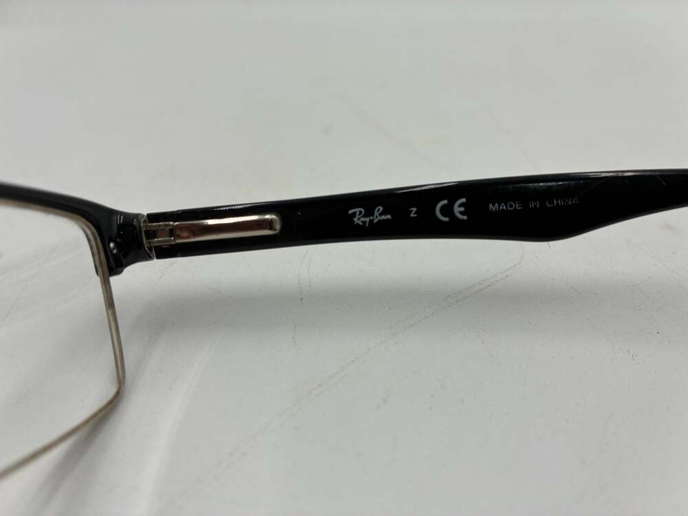 Ray-Ban RB 7012 2000 Semi-Rimless Rectangular Eyeglasses Frames Black 51-17-140 - Picture 5 of 5
